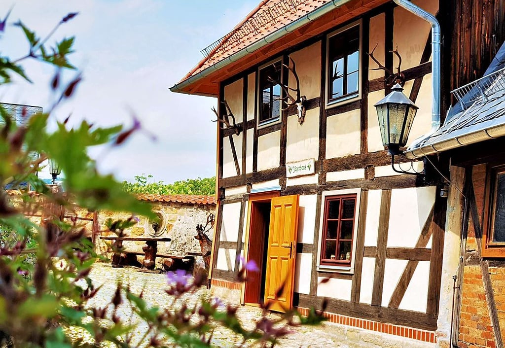 Das sanierte Jägerhaus im Rundgang auf dem Großen Schloss Blankenburg.