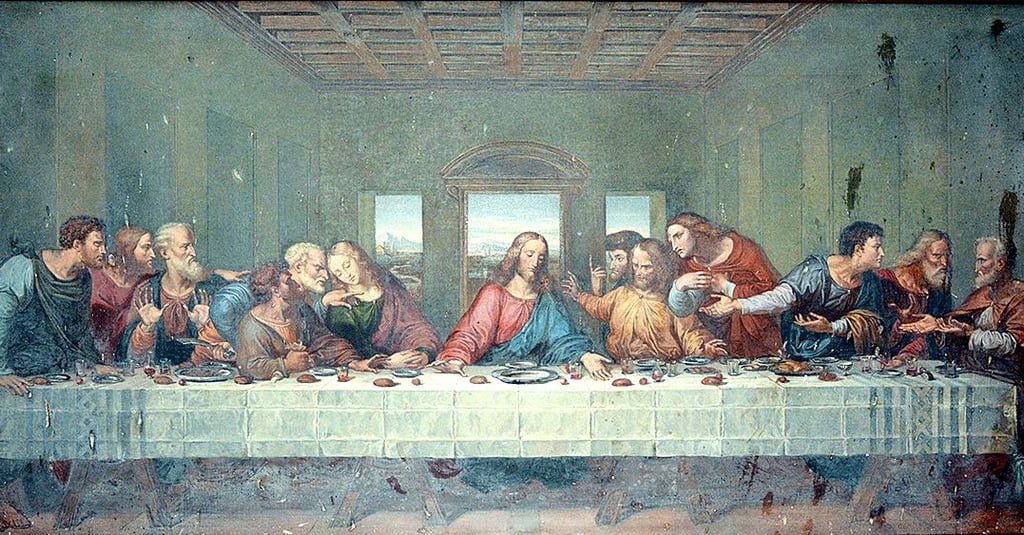 Die rund 300 Jahre alte Kopie des Da-Vinci-Klassikers „Das Abendmahl“ bedarf ebenfalls einer Reinigung.