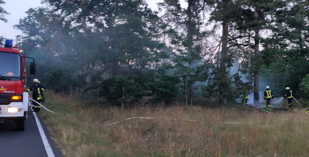 Bereits am 18. Juni hatte ein unbekannter Mann mutmaßlich ein Waldstück nahe Badetz angezündet.