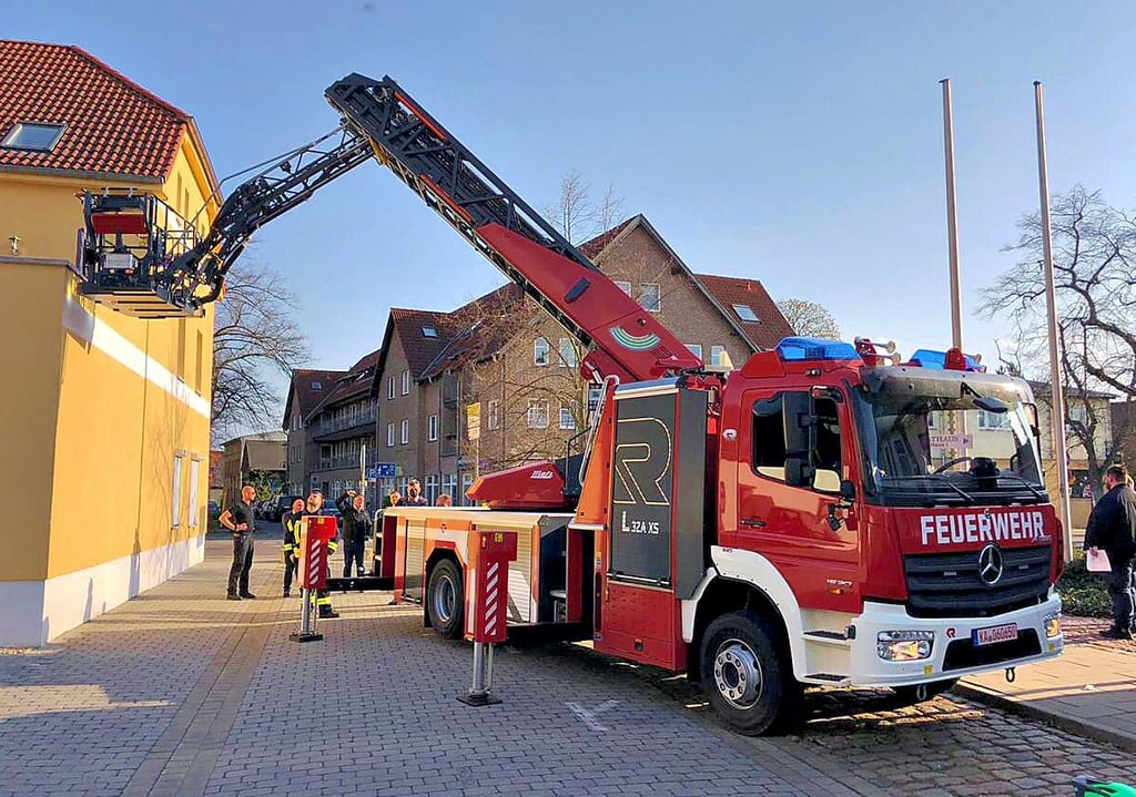 So sieht die Drehleiter aus, die für Sandersdorf in Aussicht steht.