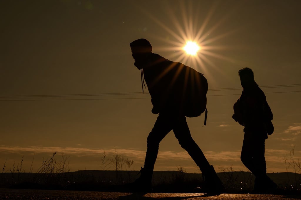 Migranten an der türkisch-griechischen Grenze.