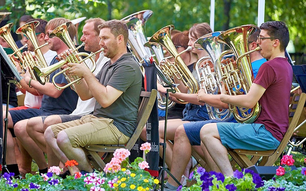 BlechKlang sorgt für die Unterhaltung beim Picknick.