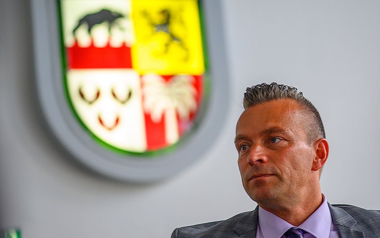 Landrat Andy Grabner (CDU) informierte  Medienvertreter am Montag im Hauptsitz der Kreisverwaltung in Köthen über das weitere Vorgehen.