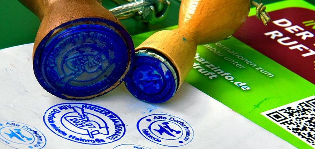 Neue Stempel für die Harzer Wandernadel gibt’s an der Alten Dorfschmiede in Hainrode.