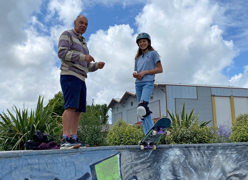 Vater Oliver ist für Skateboarderin Lilly Stoephasius Trainer, Mentalcoach, Tippgeber und vielleicht auch mal Trostspender.