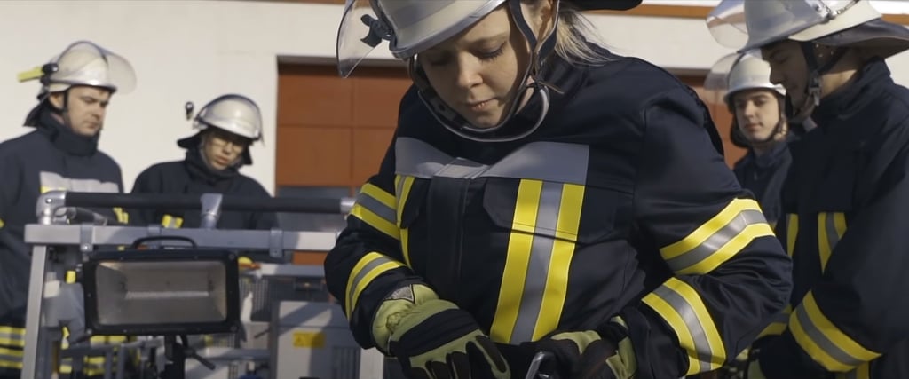 Szene aus dem Genthiner Feuerwehrfilm, der bei Youtube mehr als 34.000 Aufrufe generiert hat.