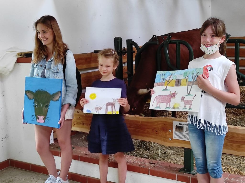Die drei Gewinnerkinder.