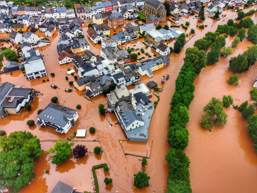 Der Ort Kordel in Rheinland-Pfalz ist einer der am stärksten betroffen Orte der Hochwasser-Katastrophe. Foto: