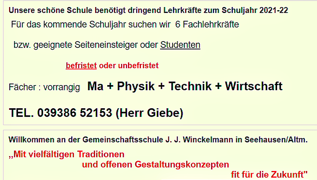 Soll er oder nicht? Axel Giebe entschied sich dafür, den Lehrermangel offensiv auf der Schul-Homepage anzusprechen.