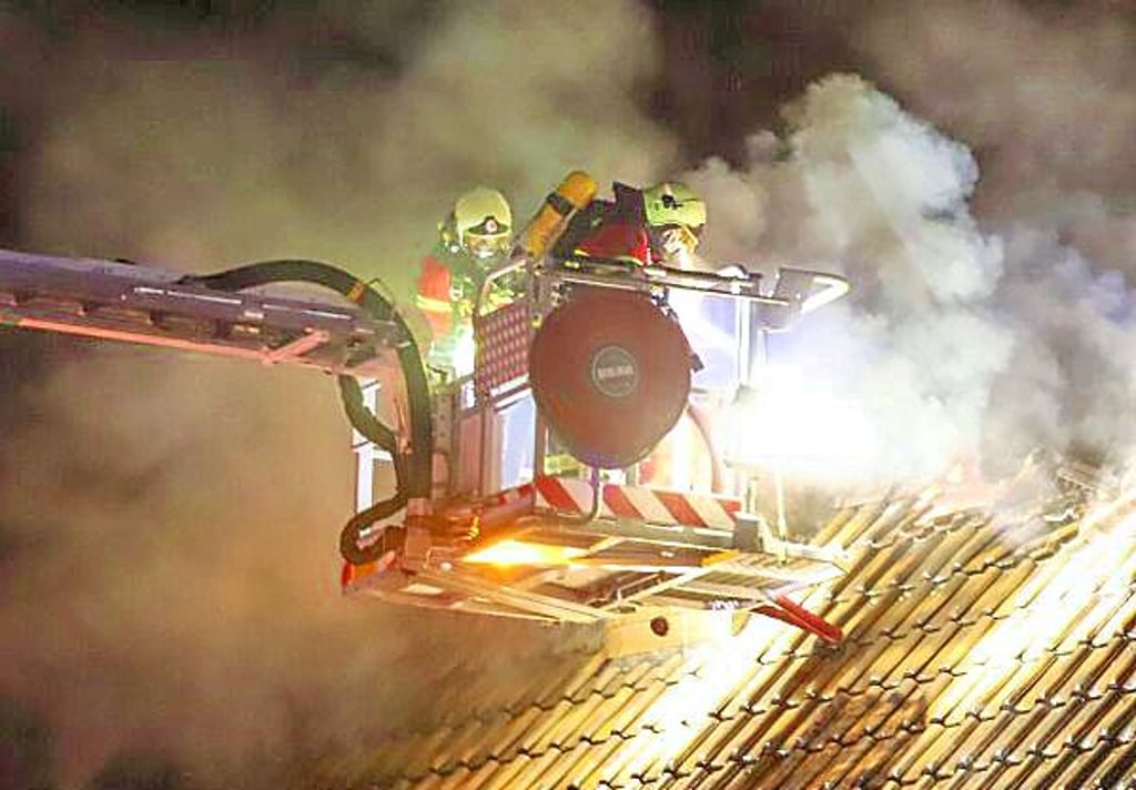 Einsatz mit Hubsteiger