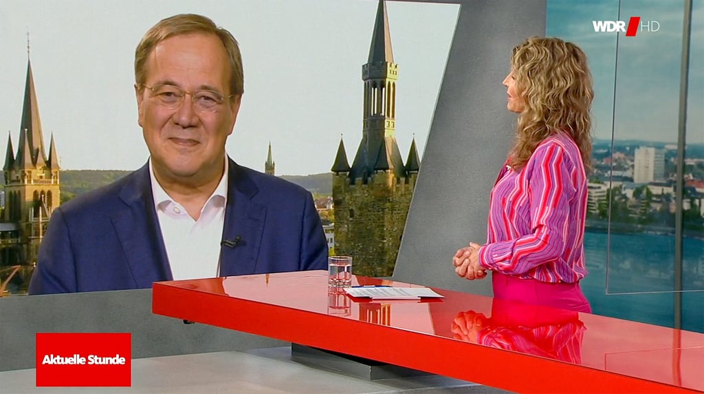 Armin Laschet im Interview mit WDR-Moderatorin Susanne Wieseler.