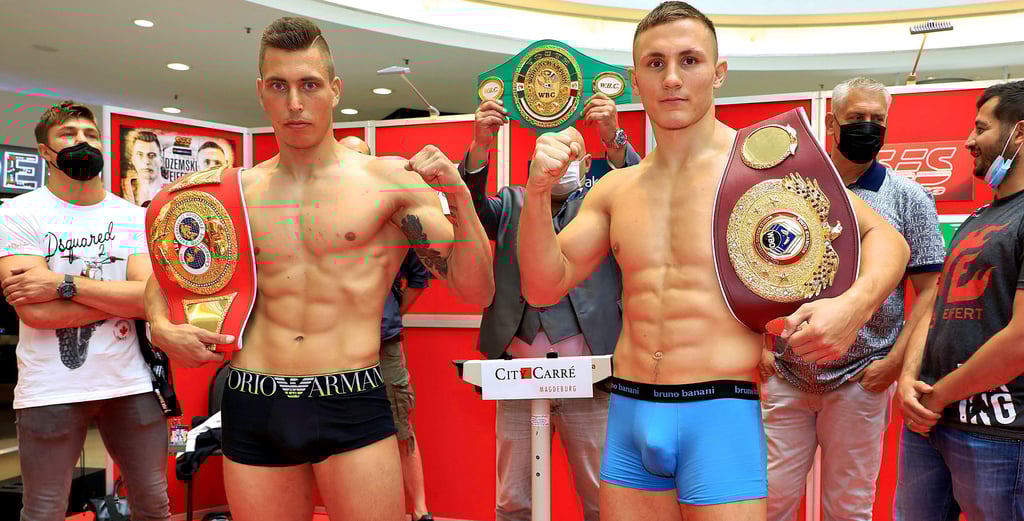 Tom Dzemski und Michael Eifert (r.) wollen im zweiten Duell einen klaren Sieger.