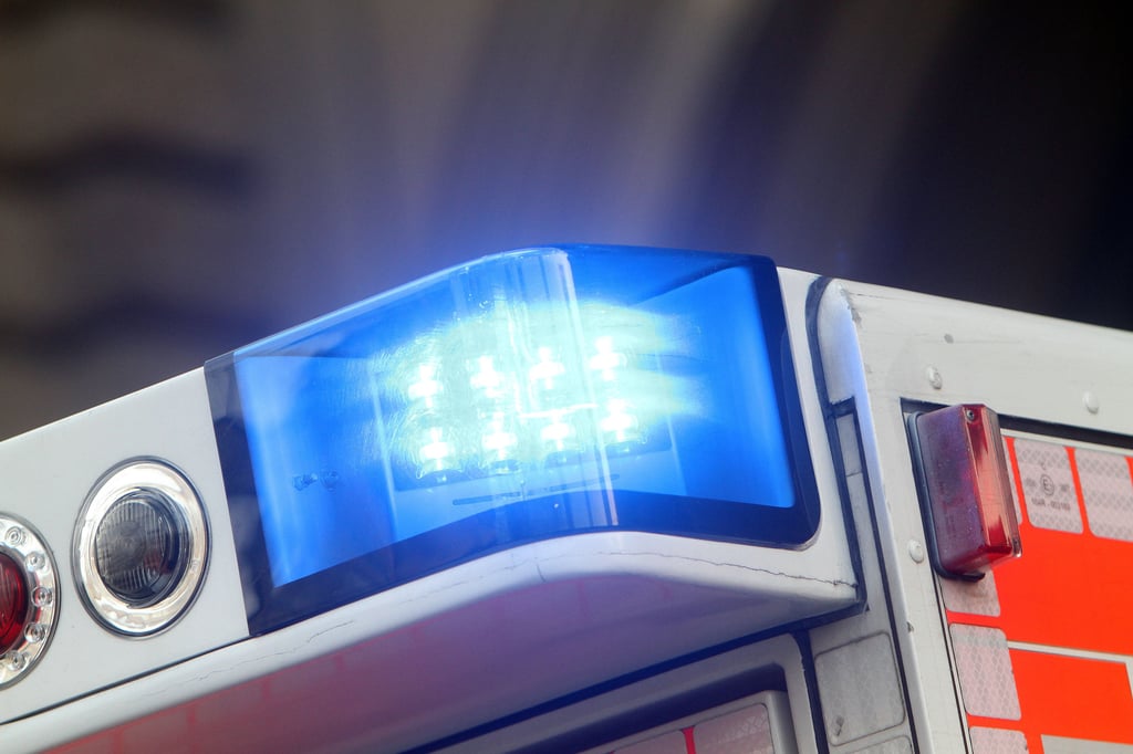 Ein Rettungswagen im Einsatz.