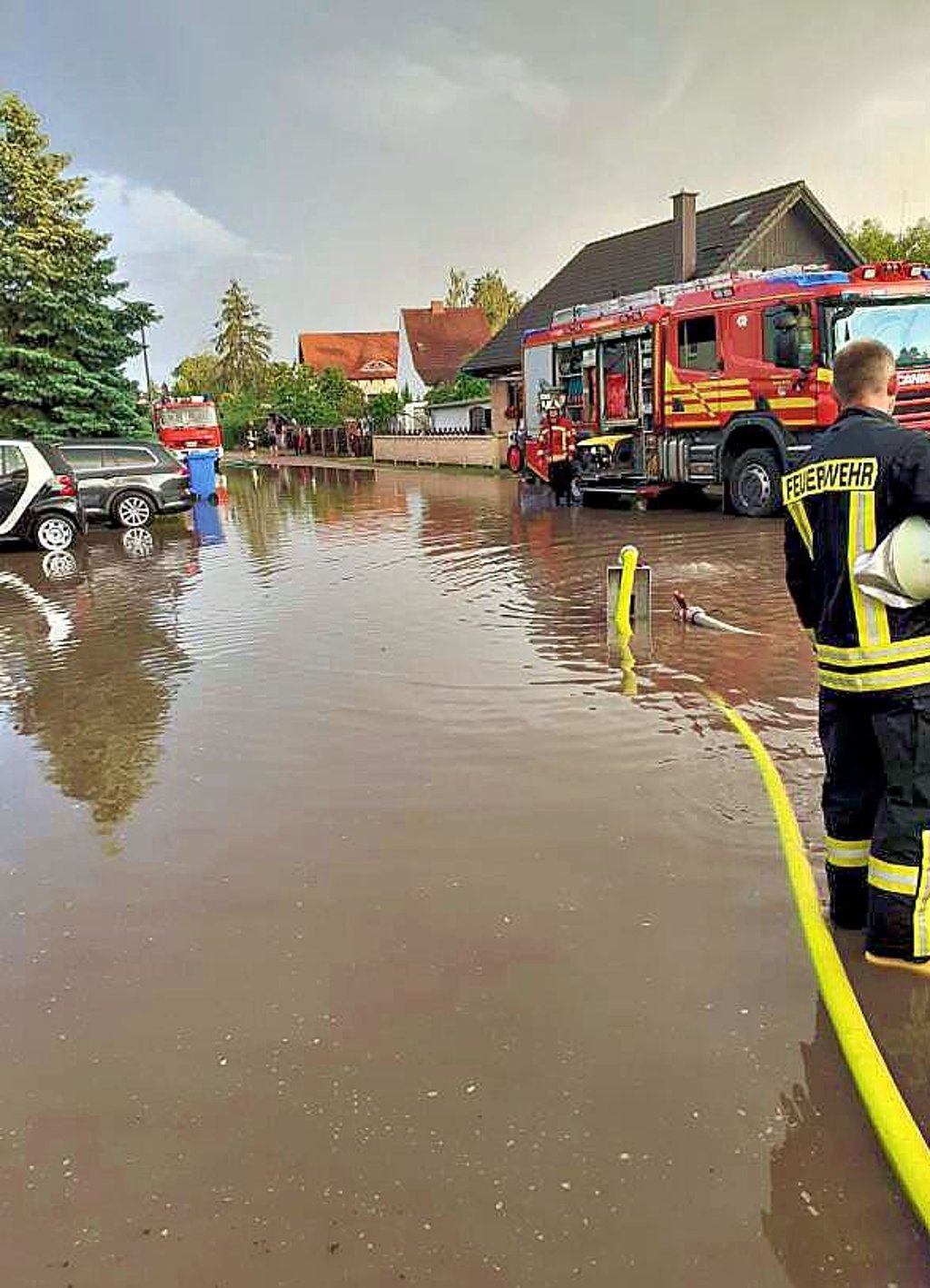 Am 29. Juni standen Mosigkauer Straßen erneut unter Wasser,