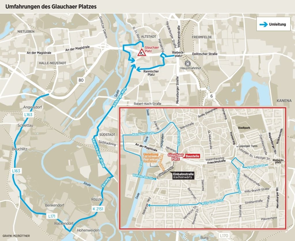 Umfahrung Glauchaer Platz