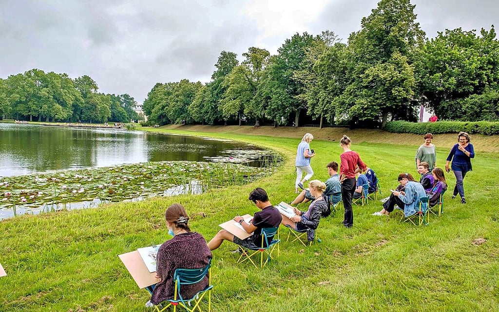 Mit künstlerischen Mitteln wurde der Wörlitzer Park erkundet.