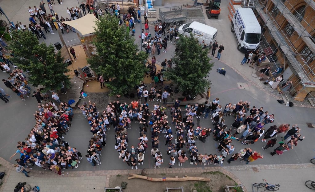 Schüler des Lyonel-Feininger-Gymnasiums
