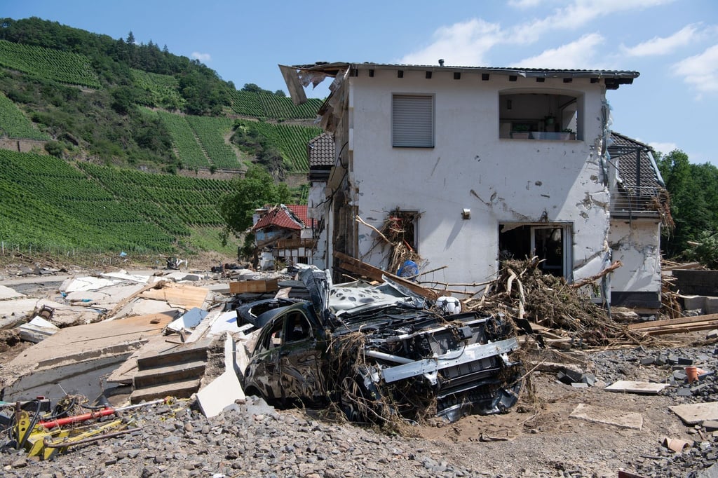 Ein komplett zerstörtes Haus in Marienthal im Ahrtal.
