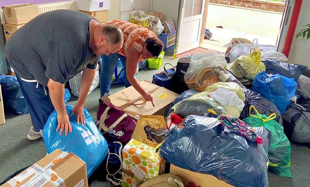 Im Kinder- und Jugendfreizeittreff Greppin befindet sich die Zentrale Sammelstelle für Sachspenden aus der Stadt Bitterfeld-Wolfen.