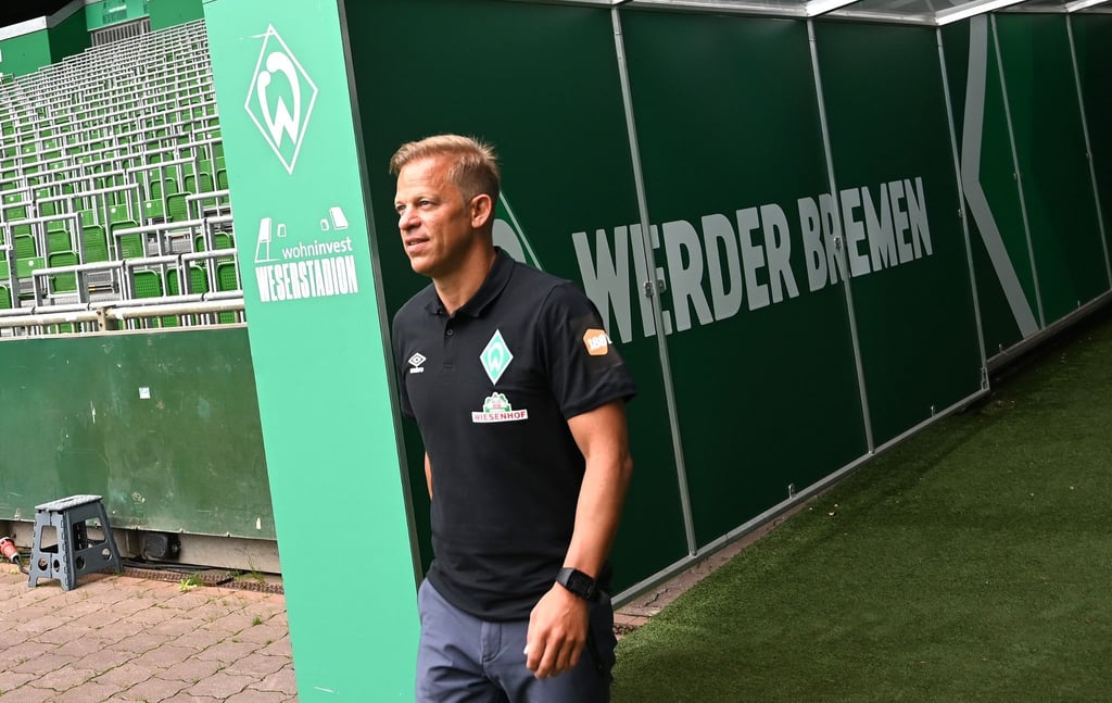 „Wir dürfen das Ziel Wiederaufstieg nicht nach vorne stellen“, sagt der neue Werder-Trainer Markus Anfang.