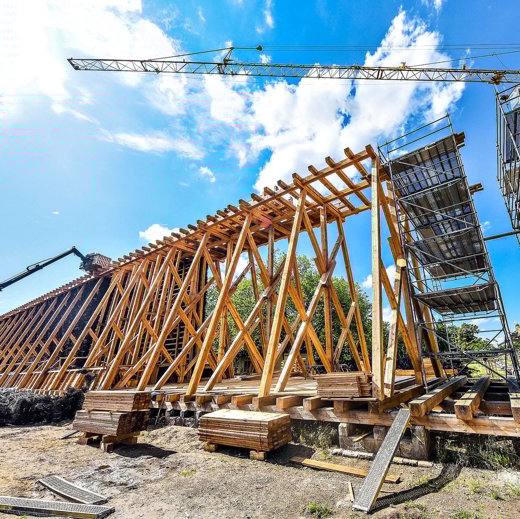 Bad Dürrenberg Querstück Gradierwerk Fortschritt
