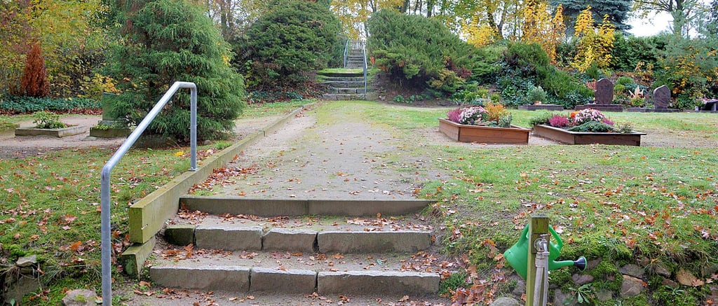 Der Friedhof in Immekath hat mehrere Ebenen. Sobald Fördermittel da sind, soll Barrierefreiheit hergestellt werden.
