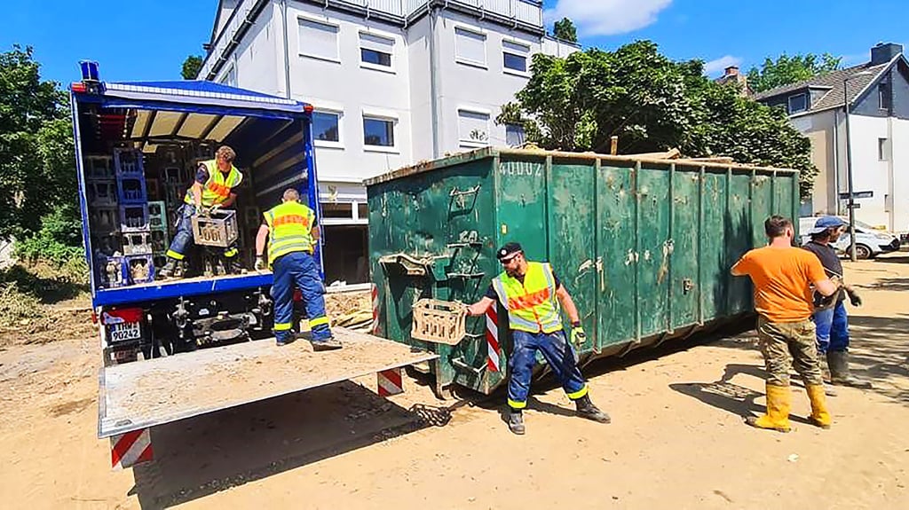 Eine ganze Region ist verwüstet: Mit 17 Männern hilft der Weißenfelser THW-Ortsverband  im Ahrtal. 
