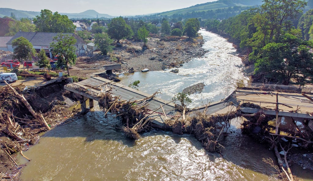 Das Hochwasser der Ahr hat im Kreis Ahrweiler in Rheinland-Pfalz große Schäden hinterlassen.