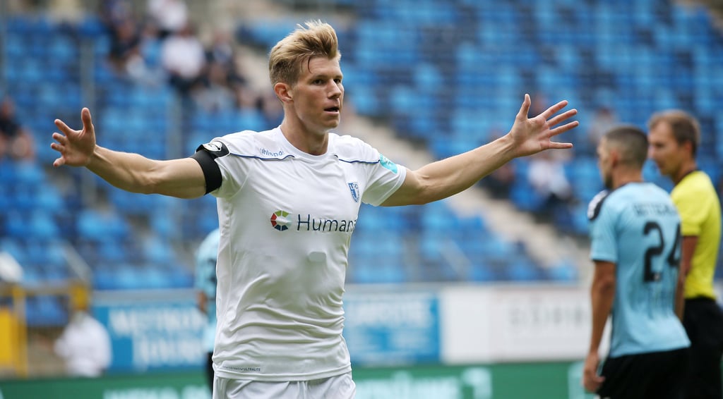 Neuzugang Luca Schuler erzielte bereits in der sechsten Minute den ersten FCM-Treffer der Saison 2021/22 und stellte damit frühzeitig die Weichen zum Sieg.