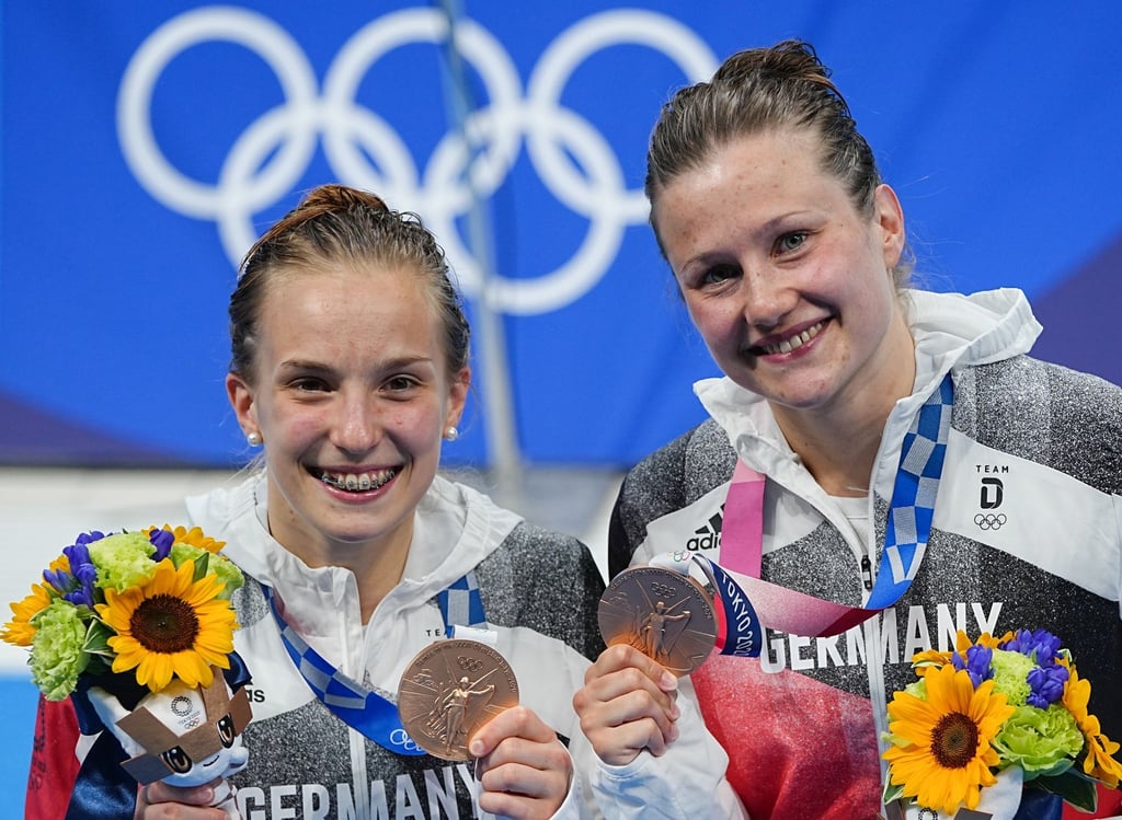 Hat im Synchronspringen 3 mit Tina Punzel (r) Bronze geholt: Lena Corona Hentschel.