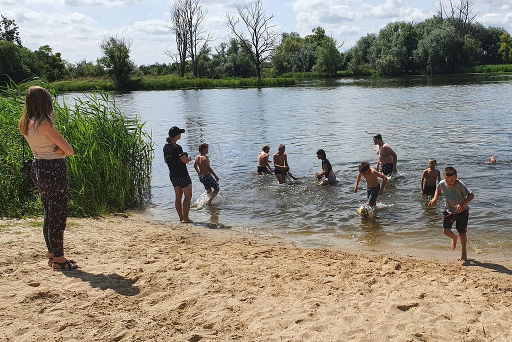 Bei dem schönen Wetter am Freitagnachmittag lockte natürlich auch der Nitzower Havelstrand zum Bad.