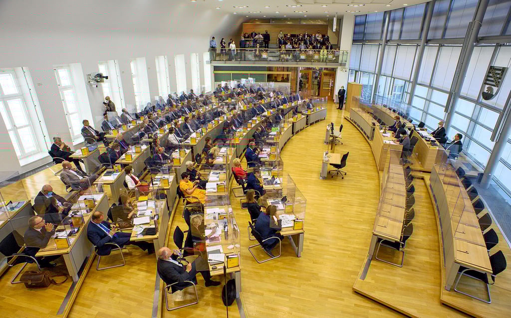 Jetzt könnte es öfter Reisen auf andere Kontinente geben: Der neue Landtag bei seiner konstituierenden Sitzung.