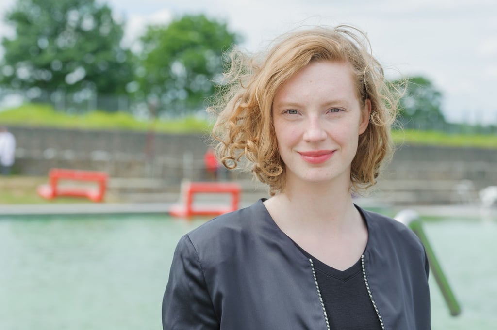 Luise Wolfram 2015 in Bremen bei Dreharbeiten zum Bremer-„Tatort“.