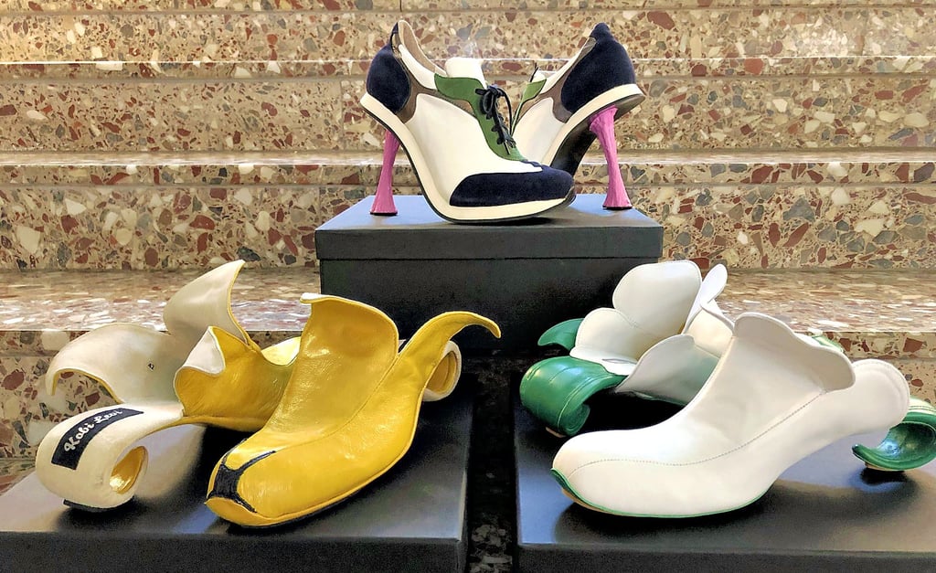 „Banana“, „Chewing Gum“ und „Blossom“ (von links): Drei Paar Schuhe des israelischen Stardesigners Kobi Levi sind jetzt im Besitz des Weißenfelser Museums.