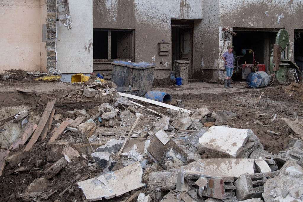 Zerstörung durch das Unwetter in Altenahr, Rheinland-Pfalz.