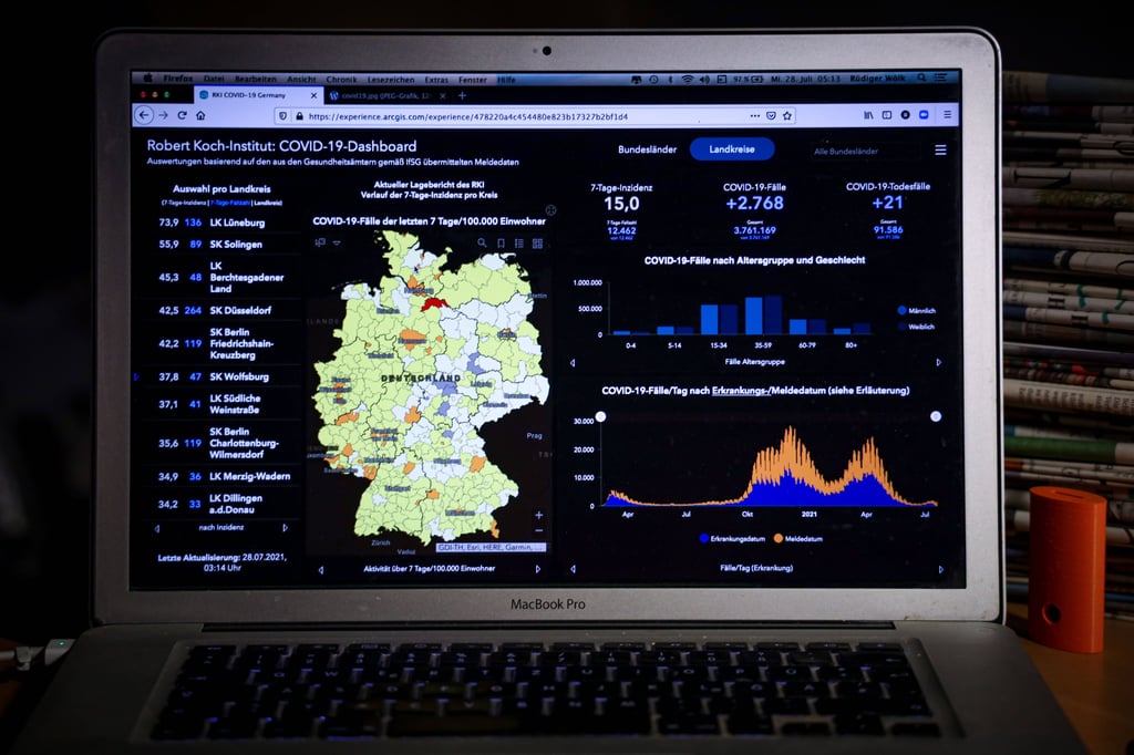 Covid-19-Dashboard des Robert Koch-Institut am 28.07.2021