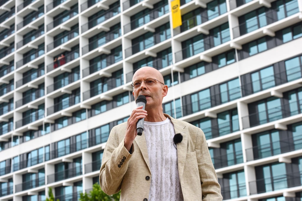 Eröffnung der Schiebe A in Halle-Neustadt. OB Bernd Wiegand war auch vor Ort.