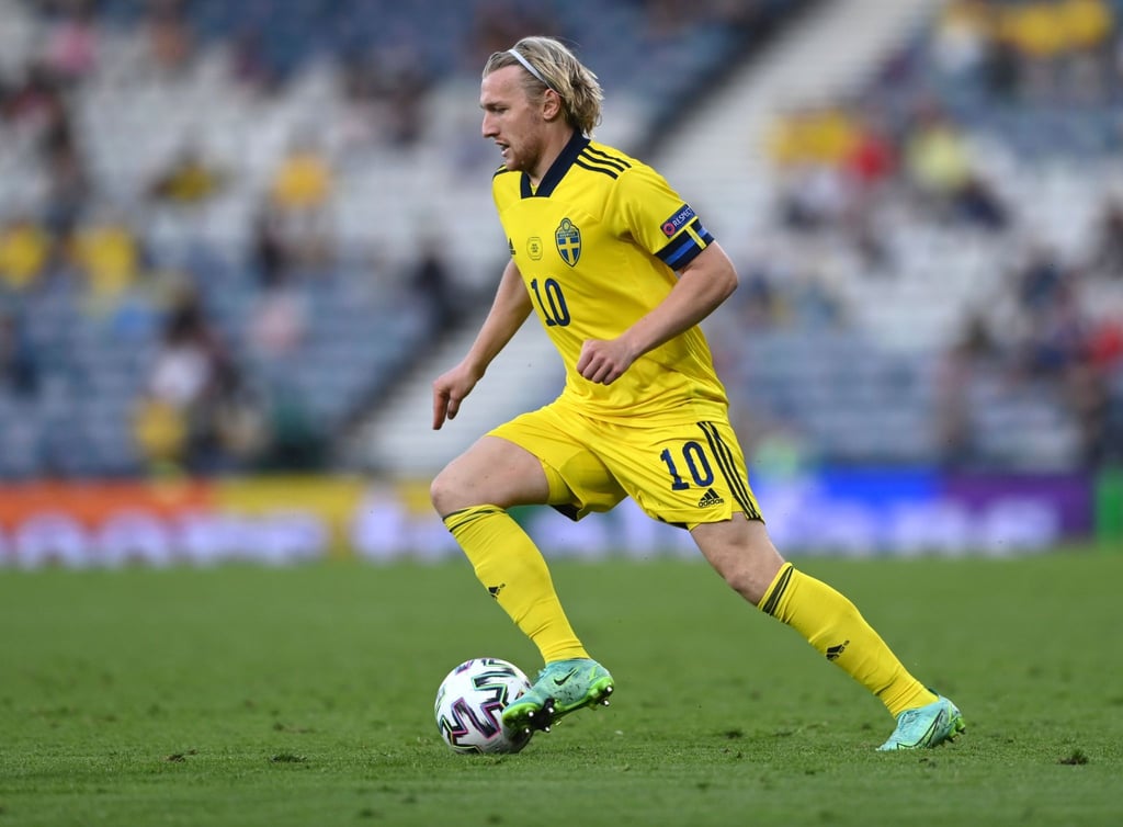 Schwedens Emil Forsberg am Ball.