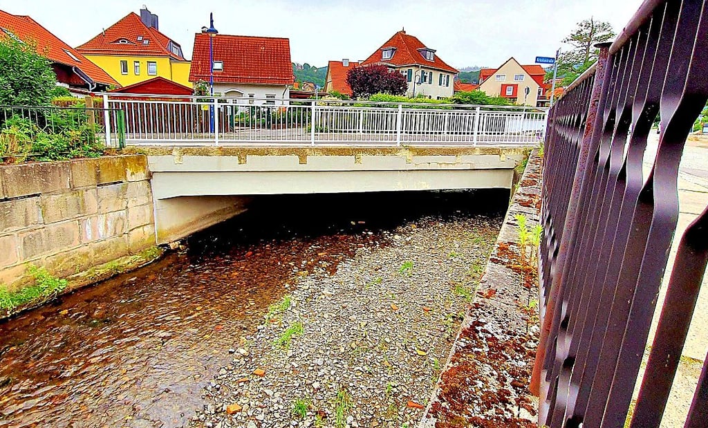Die Kruskabrücke liegt viel zu tief im Flussbett. Deshalb soll sie noch in diesem Jahr abgerissen werden.