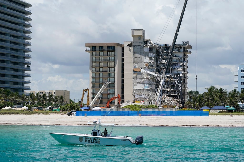 Die Ruine des Hochhauses in Miami soll gesprengt werden.