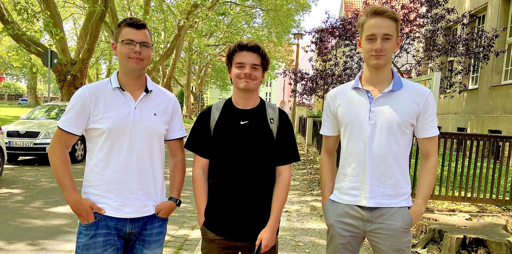 „the founders“ (von links): Moritz Bode, Chris-Luca Fischer und Jan-Jonas Lorenz.