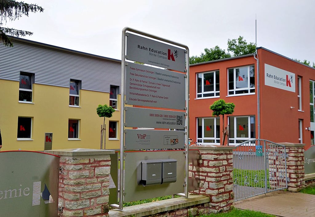 Der Schulneubau auf dem Börde-Campus wurde 2018 in Gröningen bezogen.