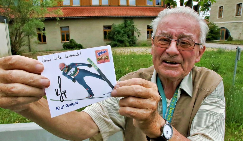 Lothar Lauterbach hat außer der Autogrammkarte von Karl Geiger noch einen kleinen Brief bekommen.