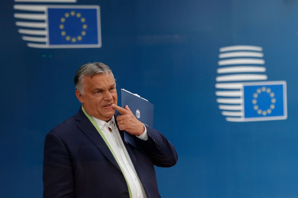 Viktor Orban, Ministerpräsident von Ungarn, verlässt nach dem Gipfel der EU-Staats- und Regierungschefs das Europagebäude.