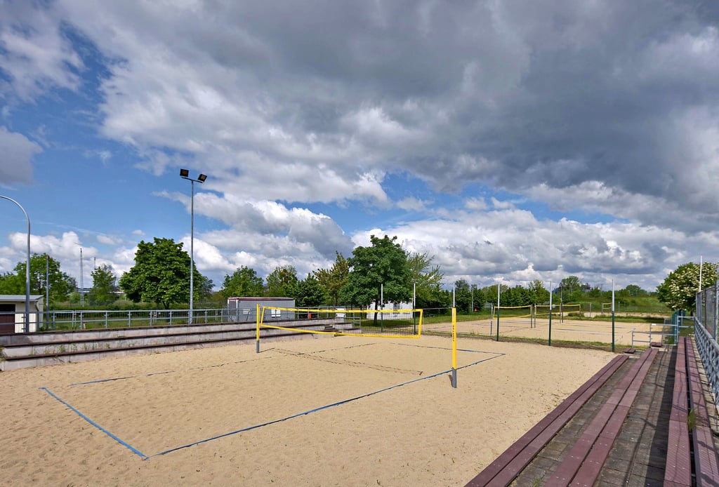 Die Beachvolleyball-Anlage in Greppin kann umgebaut werden.