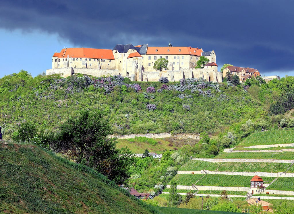 Hoch über Weinterrassen und dem Winzerstädtchen Freyburg liegt Schloss Neuenburg. 31 Millionen Euro sollen in die einst machtvolle Anlage investiert werden. Geplant sind neben dringenden Sanierungen auch ein Besucherzentrum.