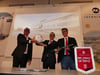 Auf dem Weg in eine gemeinsame Zukunft: HFC-Präsidenten Jens Rauschenbach, Infra-Chef Christof Günther und Halles Bürgermeister Egbert Geier (v.l.)