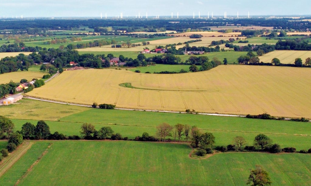 Eine 61 Hektar große Fläche, die die Gemeinde ?Wische? in dieser Woche für die Gewinnung von Sonnenstrom durch Photovoltaik reserviert hat, befindet sich nördlich von Falkenberg. Im Süden sind am Horizont die Windparks bei Osterburg und um Arneburg-Goldbeck zu sehen, die in der Region verhindert werden sollen.