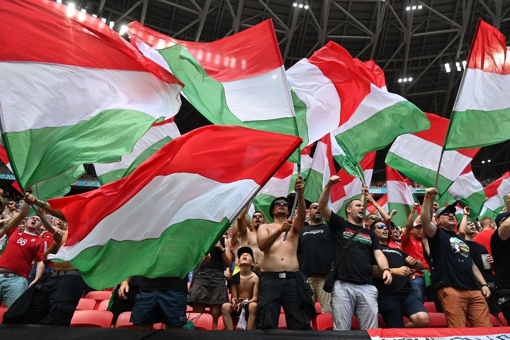 Ungarische Fans vor der Partie gegen Frankreich.