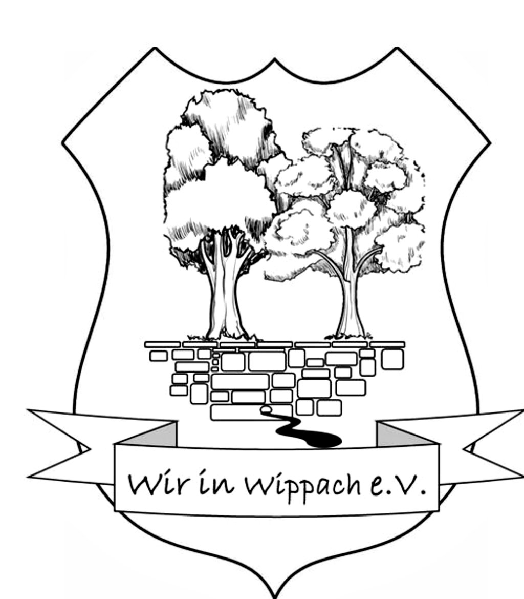 Entwurf des Vereinslogos mit den charakteristischen Linden am zentralen Dorfplatz.